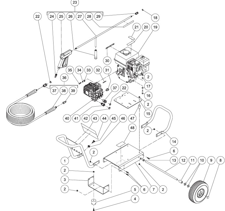 MITM CA-2703-0MRB pressure washer parts